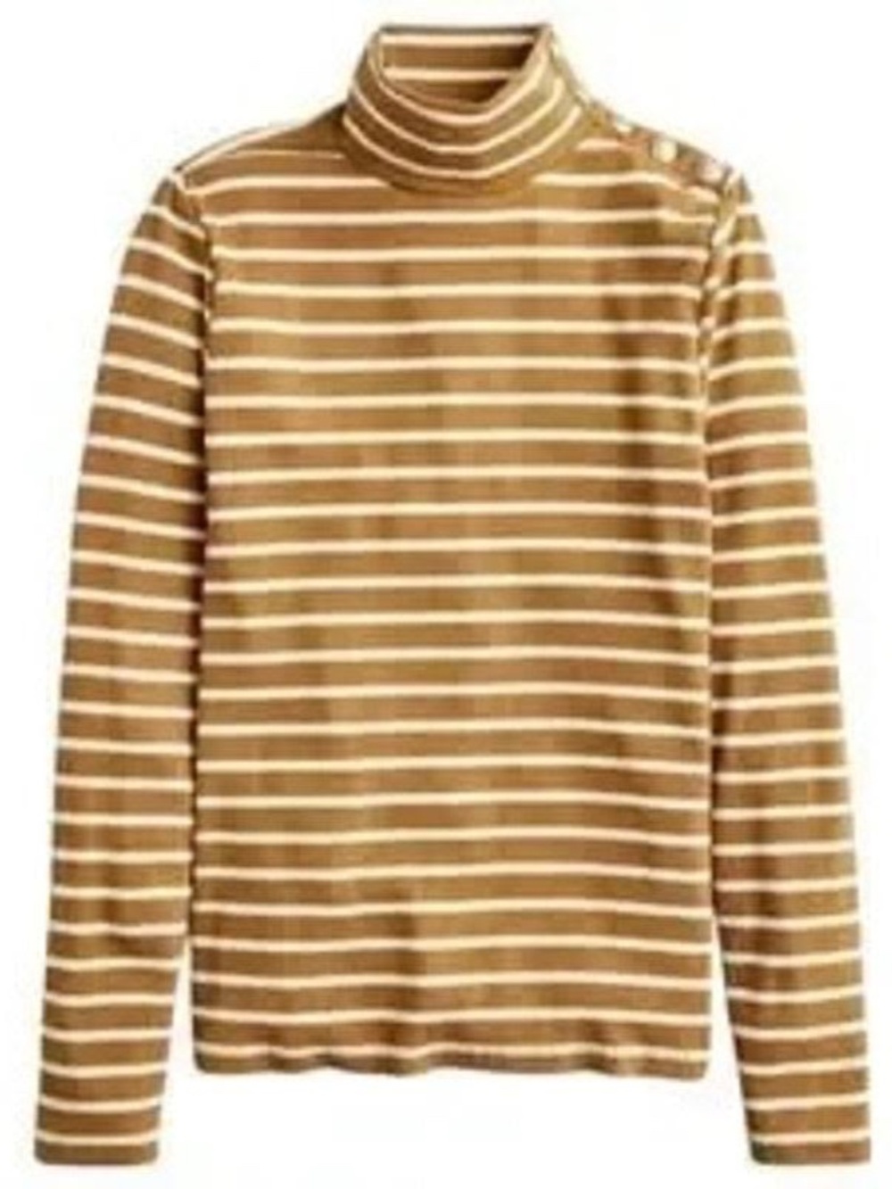 J. Crew Vintage rib turtleneck with buttons in stripe